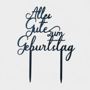 Cake Topper - Alles Gure zum Geburstag - Black