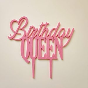 Cake Topper - Birthday Queen - Pink