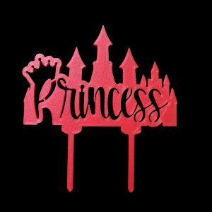 Cake Topper - Princess Castle - Red